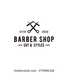 Barbershop or Haircut Logo Icon Design Vector