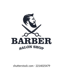 Barbershop. Handsome man. Barber shop symbol.