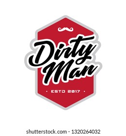 Barbershop Hipster beard Mustache Glasses Hairstyle logo vector & emblem