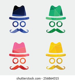 barbershop icon Abstract Triangle Geometrical background 