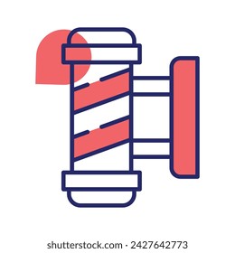 Barbershop icon, barber pole vector design, hair service logo, hairdresser shop