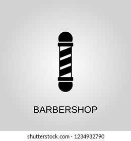 Barbershop icon. Barber's pole symbol. Flat design. Stock - Vector illustration