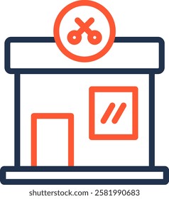 Barbershop Icon Color Line Vector Illustration