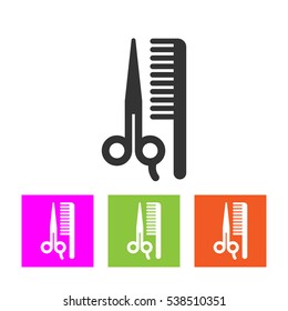 barbershop icon, isolated, white background