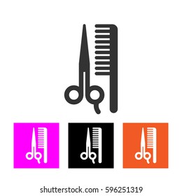 barbershop icon, isolated, white background