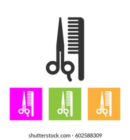 barbershop icon, isolated, white background