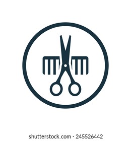 barbershop icon on white background 