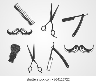 Barbershop icon set