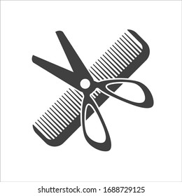 A Barbershop Icon. A Sign Of A Hair Dresser. A Symbol Of A Barber And A Barbershop. Hairdressing Icon.