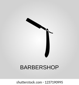 Barbershop icon. Barbershop symbol. Flat design. Stock - Vector illustration