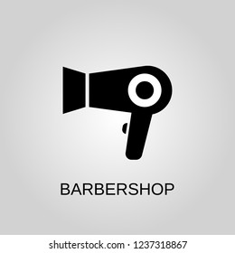 Barbershop icon. Barbershop symbol. Flat design. Stock - Vector illustration