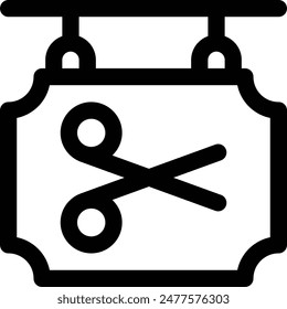 barbershop icon. Thin Linear Style Design Isolated On White Background