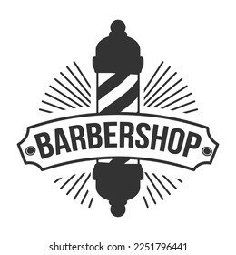 Barbershop icon. Barbershop Vintage logo . Vector Illustration 