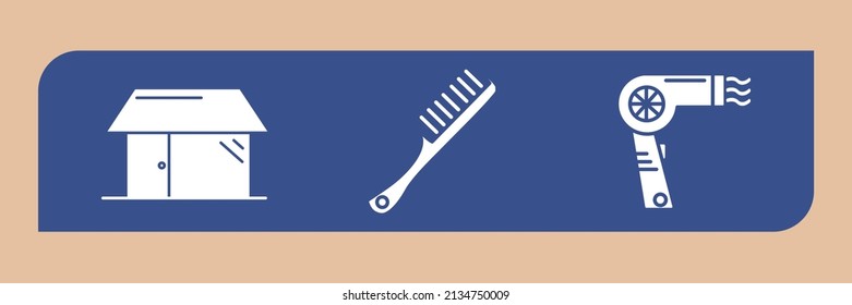 Barbershop icons  symbol vector elements for infographic web
