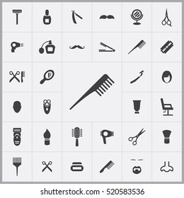 barbershop icons universal set for web and mobile