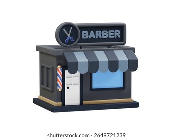 Barbershop Illustration icon 3d rendering