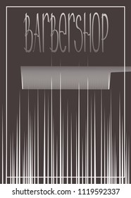 barbershop inscription on the background of hair