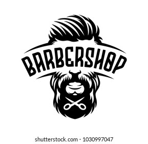 Barbershop label vintage illustration