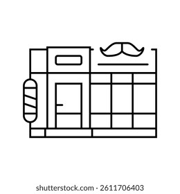 barbershop line icon vector. barbershop sign. isolated contour symbol black illustration