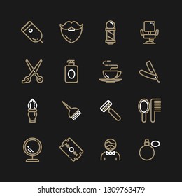 Barbershop line vector icons collection