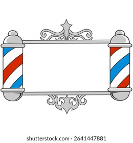 barbershop logo with barber lights