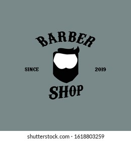 BARBERSHOP LOGO BLACK AND WHITE
