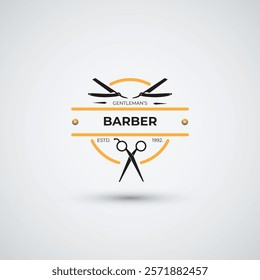 Barbershop logo clasic design icon template