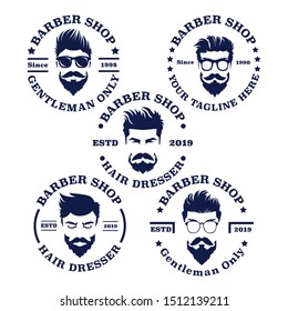 Barbershop logo collection for your business or your design elements
