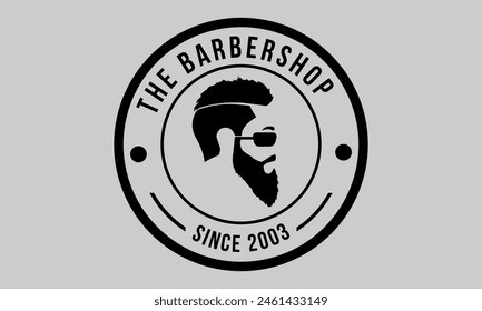 The barbershop logo design concept  vector illustration