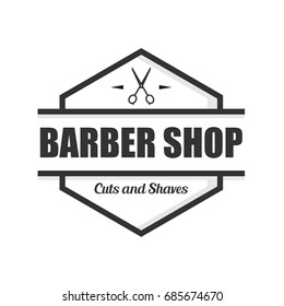 Barbershop logo design template
