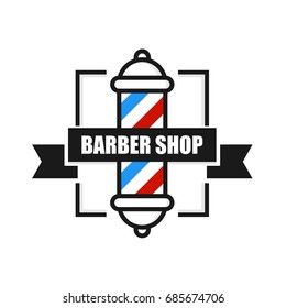 Barbershop logo design template
