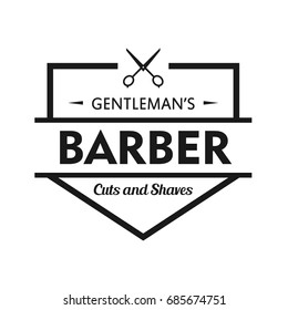 Barbershop logo design template
