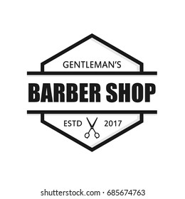 Barbershop logo design template
