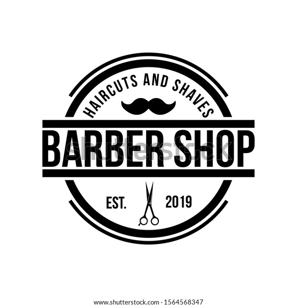 Barbershop Logo Design Template Vector Stock Vector (Royalty Free ...