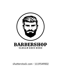 Barbershop logo design vector illustration
