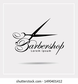 Barbershop logo design. Vector Illustration