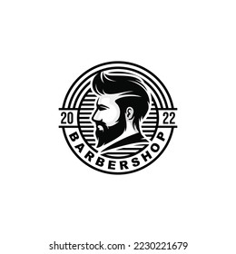 Barbershop logo design vector illustration