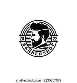 Barbershop logo design vector illustration