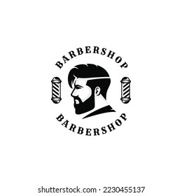 Barbershop logo design vector illustration
