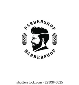 Barbershop logo design vector illustration