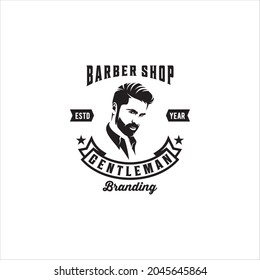 Barbershop Logo Design Vector Image