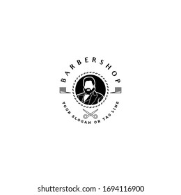 Barbershop Logo design vector template