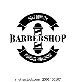 BARBERSHOP LOGO DESIGN VECTOR,MINIMALIST AND MODERN BLACK STYLE