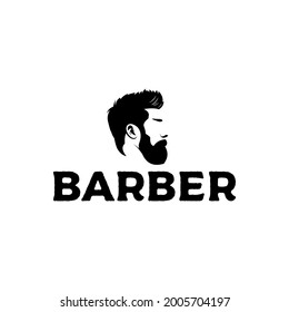 barbershop logo design vectro illustration