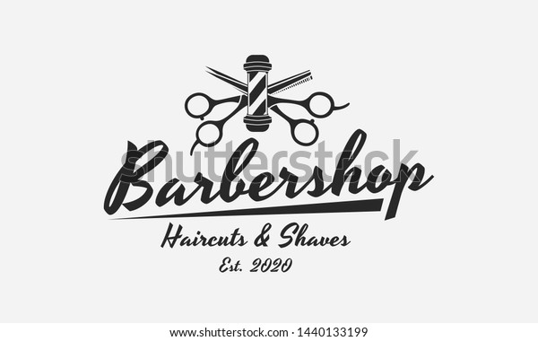 Barbershop Logo Emblem Sign Label Barber Stock Vector (Royalty Free ...