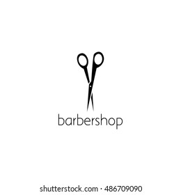 barbershop logo graphic design concept. Editable barbershop element, can be used as logotype, icon, template in web and print 