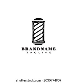 barbershop logo icon design modern black vector illustration