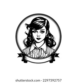 barbershop logo illustration features a classic design that captures the essence of traditional grooming