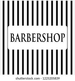 Barbershop logo, sign on gray background