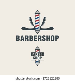 Barbershop logo template Premium Vector 